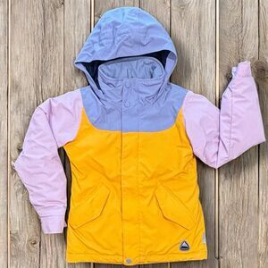 Burton Girls Elodie Snowboard Jacket S 8 Colorblock Hooded ThermacoreEco